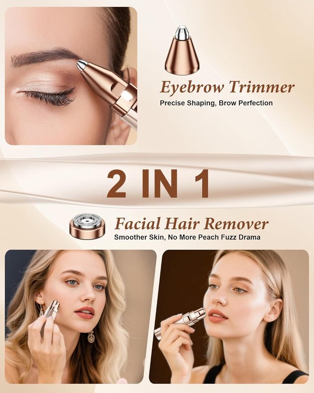 2-in-1 Eyebrow Trimmer & Facial Hair Remover view 2